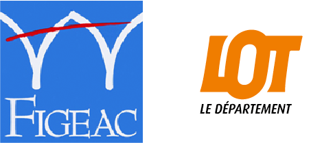 Logos Ville de Figeac et logo Lot le département