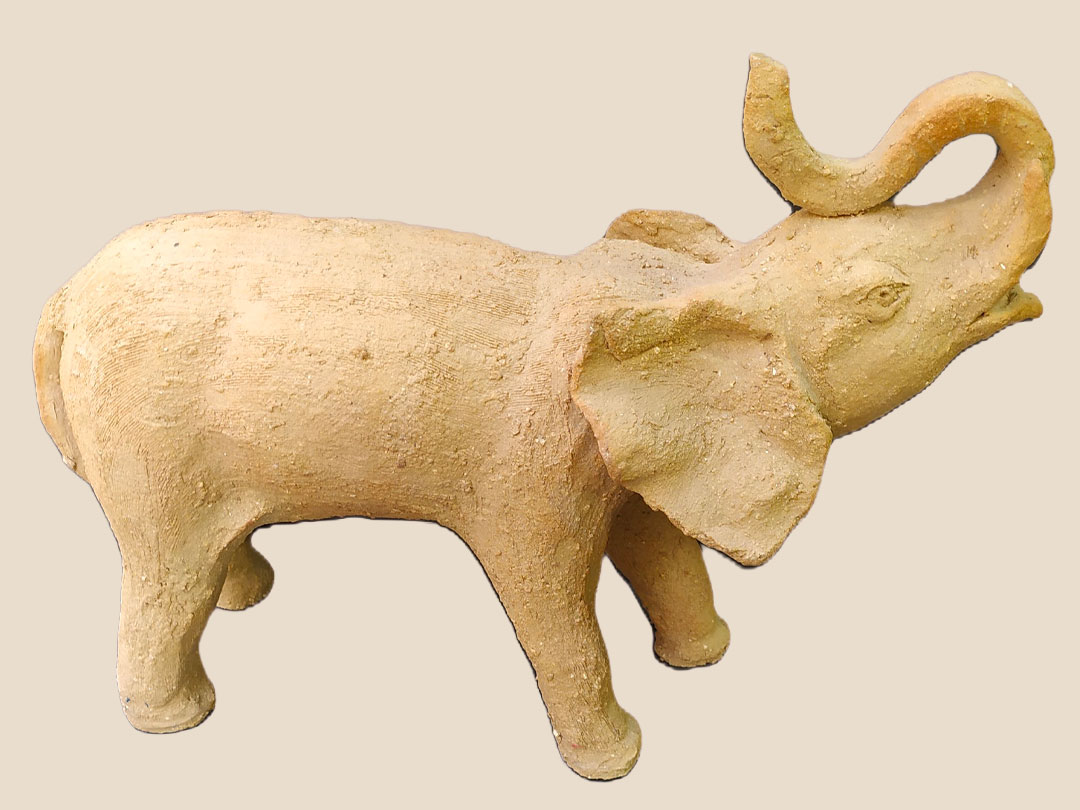 Éléphant grès chamotté - Corine