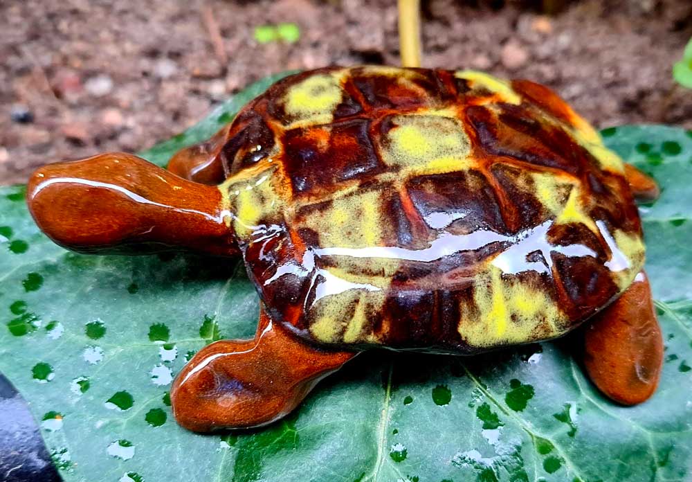 Tortue en grès émaillé - Anne-Laure